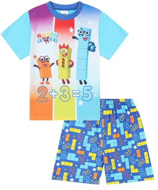 Numberblocks Boys Short Pyjama Set (6-7 Years) Blue