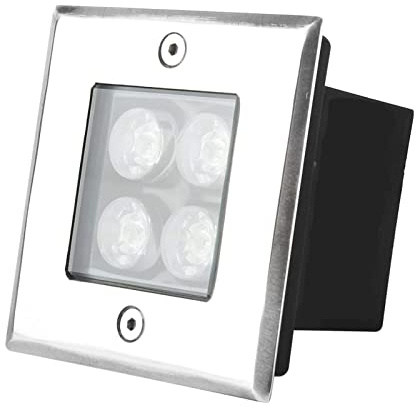 WZYJLyds Faretto da Esterno ad Incasso 4W faretti da Incasso a Pavimento Quadrato faretti calpestabili IP67 Impermeabile for Giardini, terrazzi, vialetti (Color : Warm White Light, Size : 24V)