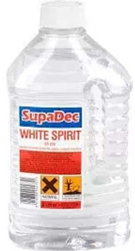 SupaDec White Spirit 2L Turps Paint Thinner Premium Quality Paint Organic Solvent Brush Cleaner 2 litres Stain Remover Liquid for Stripping Paint & Cleaning Paint Brushes
