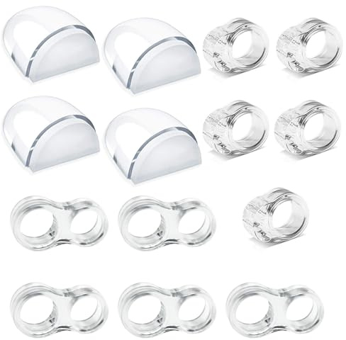 PXBSNB 4 stycken dörrstoppsgolv, självhäftande, 5 × cirkulär dörrstoppsklink, 5 × 8 tum form, dörrhandtagsbuffert, transparent dörrstopp, golv, lim för alla hårda golv för att skydda väggar och