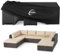 Kipiea Fundas para Muebles de Jardín, Fundas Muebles Exterior Impermeable, 420D Tela Oxford Funda Protectora Para Conjuntos de Muebles Anti Viento, Funda Mesa Exterior Anti-UV- 320x320x81cm