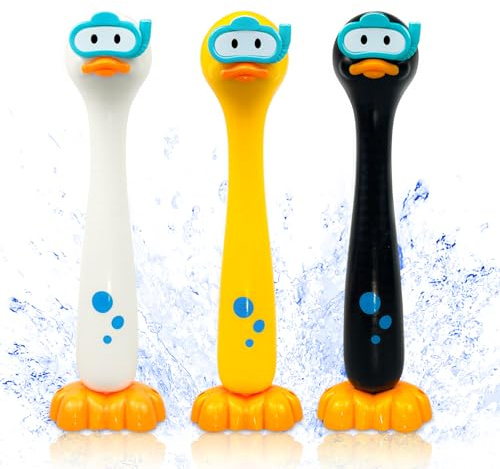zeeloopbee Duck Swimming Diving Sticks Pool Toys for Kids Ages 4-8, 3pcs Training Sinking Throwing Dive Toy for Kid Diving, Summer Underwater Sinking Pool Toys for Kids Ages 8-12 (Duck Sticks)