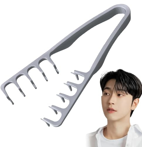 Pettine a denti larghi, pettine per capelli ricci, strumento volumizzante, spazzola leggera per acconciature da parrucchiere per aumentare il volume, districare e manutenzione del vello, 22,5 x 10,5 x