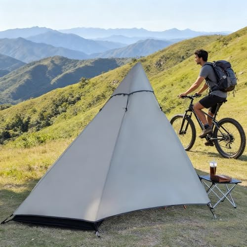 Tenda da campeggio leggera per una persona Impermeabile Piccola tenda da trekking Escursionismo Pesca Ciclismo Tenda (Caschi)