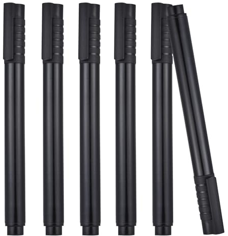 6 penne per banconote e banconote false, tester per banconote, libbre, yen e won (nero)