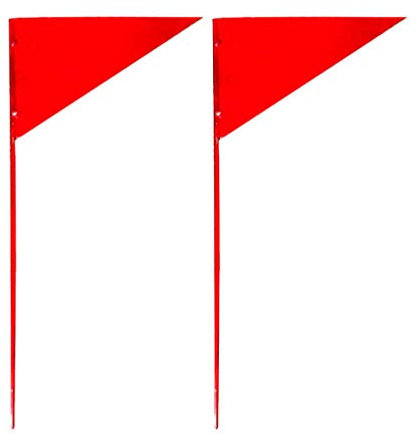 BESPORTBLE Eckfahnen für Fußballplatz Fußballfahnen Stangen Fußballausrüstung für Das Training von Sportartikeln 2 STK