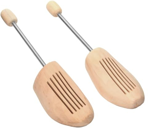 BY BNS Comfort Concept Schuhspanner Schuhdehner aus Echt-Holz mit Metall-Spiralfeder, Holz-Schuhformer, Schuhstrecker, atmungsaktiv, Gr. 42/43 Herren, 1 Paar