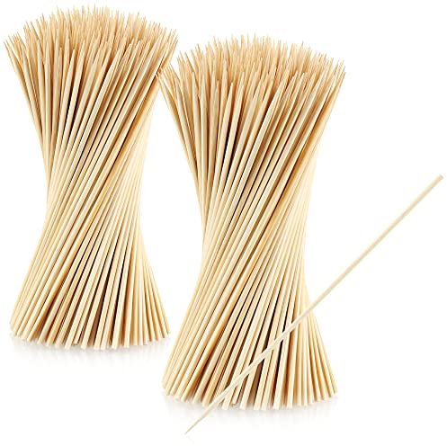 com-four® 500x brochettes de finger food en bambou - longues brochettes en bois pour brochettes de viande et de légumes - brochettes de barbecue (500 pièces - 20 cm - naturel)
