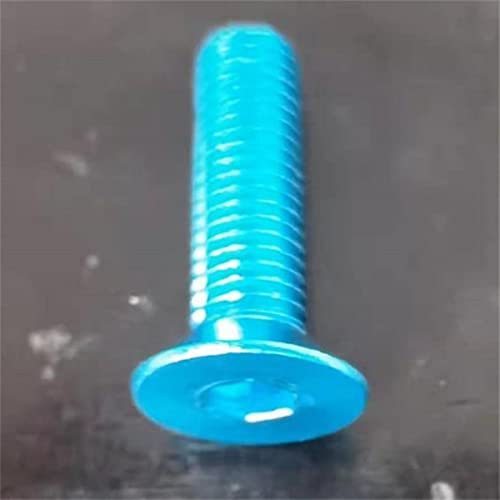 BONUMS x M8 * 16/20/25/30, eloxiert, bunt, Aluminium, Flacher Innensechskant, Senkkopfschraube, M8, 5 x 30 mm, hellblau