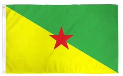 Drapeau de la Guyane française 9,5 x 1,5 m (sans mât) - Drapeau international