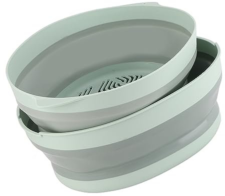 Double Layer Drain Basket Double Layer Drain Basket, Drain Basket Separate Design Foldable Plastic Washing Basket Portable Collapsible Colander Fruit Vegetable Storage Basket for