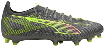 Puma - Ultra 5 Pro FG/AG, Zapatillas de fútbol Unisexo, Matte Aged Silver-Yellow Alert-Sun Struck,