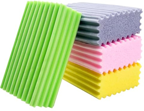 Spugna Per Pulizia Umida Spolverino, 4 Pz Magico Spugna Riutilizzabile per La Pulizia Dump Duster Sponge Spugnette per Pulizia Umida per Pulizia Della Polvere Domestica, Vetro, Specchi, Finestra