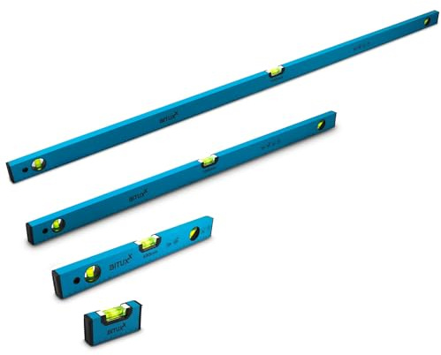 Bituxx Wasserwaagen Set magnetisch Magnetwasserwaage Wasserwage Richtwaage Messwaage Bauwaage 3 Libellen Aluminium 10/40 / 100 / 150cm