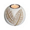 Portavelas Blanco y Marrón Claro para Decoración Nórdica de Estilo Minimalista, Candelabro Moderno para Velas de Té Aromáticas, Idea de Regalo para Decoración de Hogar