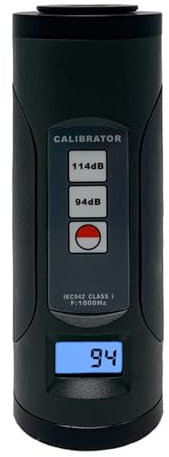 Vituord Calibratore Digitale del Fonometro, Strumento di Calibrazione dei Decibel del Rumore, 94 Db E 114 Db per Microfono da 1/2 E 1 Pollici, Rilevatore del Suono