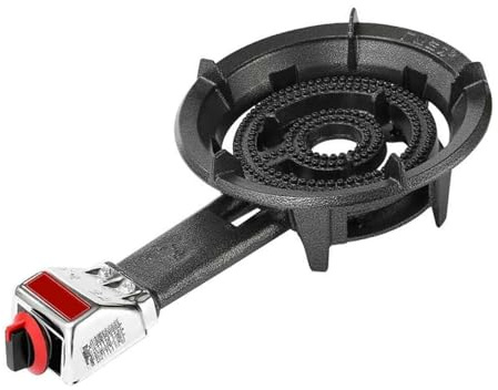 THEGA 10KW Propane Gas Stove, Single Burner Cooking Cooker, with Cast Iron Pot Rack and Flameout Protection, High-Efficiency Cooktop Hob, for Home Use, RV Fry Outdoor(Ng,54x29x13.5cm)