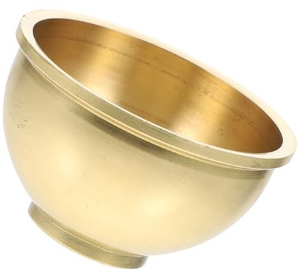 Mikikit Coppa in Rame per Offerte Buddiste, Tazza Sacra per Acqua, Grande Capacità e Facile da Trasportare, per Tempio o Casa, Colore Oro