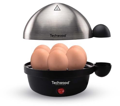 Cuiseur à Oeufs Techwood TO-007 - Oeufrier electrique avec arrêt automatique, œufs à la coque et au plat