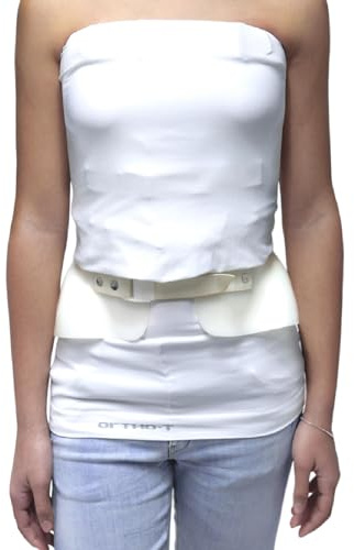 Ortho-T Funda para debajo del Corsé, Prenda Ortopédica Antibacteriana y Transpirable para el Busto o el Corsé, Sin Costuras en las Caderas y los Hombros, Blanca