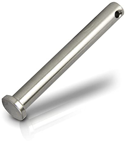 PROTECH 1 Stück Steckbolzen 12x125mm Edelstahl V4A rostfreier A4 Bolzen Splintbolzen Stecksplint Sicherungsbolzen Bolzen mit Kopf und Splintloch