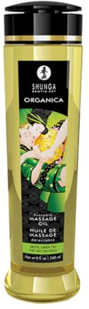 Shunga Orgánica Aceite de Masaje 240 Ml de Té Verde 260 g