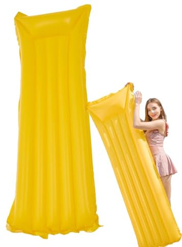 Derwrtup Inflatable Sun Pool Lounge Float - Folding Lounge Chair - 190x70 cm Wasser Schwimmmatte Luftmatratze Strandmatte Poolliege Wasserliege for Adults, Water