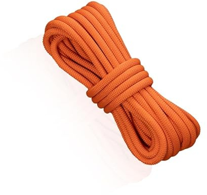 Cuerda de Escalada estática 10 mm diámetro 10 Metros Largo Color Naranja para Alpinismo montañismo Descenso espeleología barranquismo velero Muelle Arrastre polea