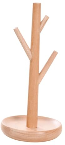 Yardwe Expositor Madera Forma de Árbol para Exhibición de Joyas Colgantes y Estante para Pendientes, Organizador Elegante de Almacenamiento de Joyería para Hogar o Tienda
