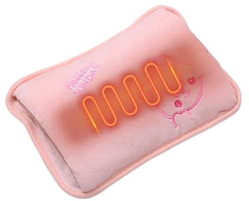 Syengery Bolsa De Agua Caliente Recargable - Calentador Eléctrico para Manos Recargable - Bolsa De Agua Caliente Con Funda,para Uso en Exteriores, Hogar, Oficina, Escuela e Interior