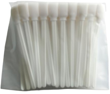 KDFCVUX 100 Stück Schaumstoff-Spitzen-Tupfer, sauberer Schwammstift, kompatibel mit Roland Mimaki Mutoh Lösungsmittel-Tintenstrahldrucker-Druckkopfreinigung(White Handle Type)