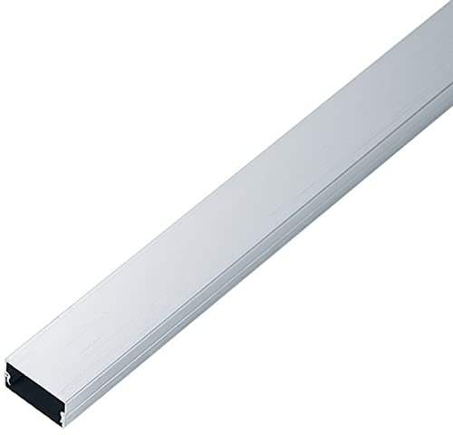 Kabelkanal Kabelschlauch Kabelmanagement Kabelabdeckung Anti Chew Niedriges Profil, Kabelschutz für das Monitor-Ladegerät Veranstalter, Aluminium quadratisch Dekorative Schiene, 1 m lang