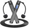 flintronic Springseil mit Zähler，Springseil Erwachsene Fitness, Speed Rope，Verstellbare Skipping Rope Jump Rope mit Anti-Rutsch Griffe für Intervalltraining Training HIIT