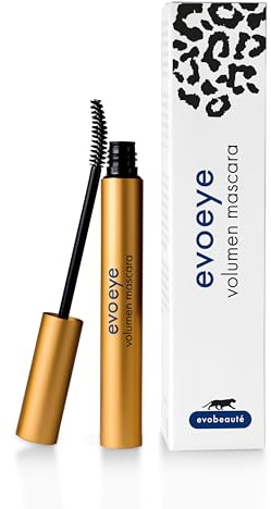 EVOBEAUTÉ evoeye Volumen Mascara 6ml I Wimperntusche für extra Verstärkungs-Effekt I Mascara für maximales Volumen &optimale DefinitionI Augen Make-up