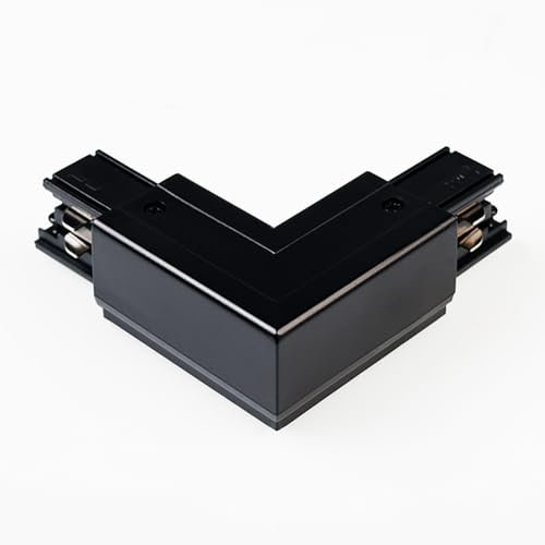 INNOVATE Connettore per sistema a binario a 3 fasi, angolo interno, guida a LED, connettore a L, conduttore interno di protezione esterno, connettore ad alta tensione trifase, raccordo angolare a 3