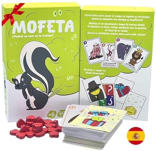MOFETA Juego de Mesa Familiar Premio Mejor Juego de Cartas de 3 a 12 Jugadores | Aprende en 1´ y Muy Rejugable con Partidas 15´ | +6 años | Únete a la Aventura y regala a Tus Seres Queridos