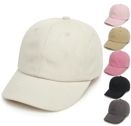 QIYIENDIAN Gorra de béisbol para niños Gorra de béisbol de algodón para niños(Beige,2-5Y)