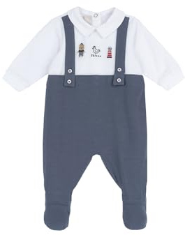 Chicco, Tutina Neonato, in Morbido e Leggero Cotone, con Comoda Apertura sulla Schiena, Ideale per la Primavera e l'Autunno, Designed in Italy, Abbigliamento Neonato 0-24 Mesi