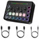 NEWFUN table de mixage, table mixage, table de mixage bluetooth,Mixeur RGB pour PC pour le streaming Avec enregistrement personnalisé, Compatible avec différents systèmes d'exploitation et logiciels