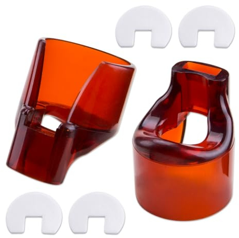 DEJIN 2Pcs Beginner Bamboo Flute Mouthpiece Cover 23mm Resin Flute Blowing Aid Replacement Training Tool Aid Apparatus Music Instrument Accessory for Novices