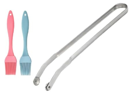 Buhdjfnke 1 Pinzas para Girar Salchichas, Pinzas para Cocinar en Cocina, Pinzas para Barbacoa para Asar, Pinzas para Parrilla de Salchichas para Barbacoa, Pinzas de Cocina con Manejar