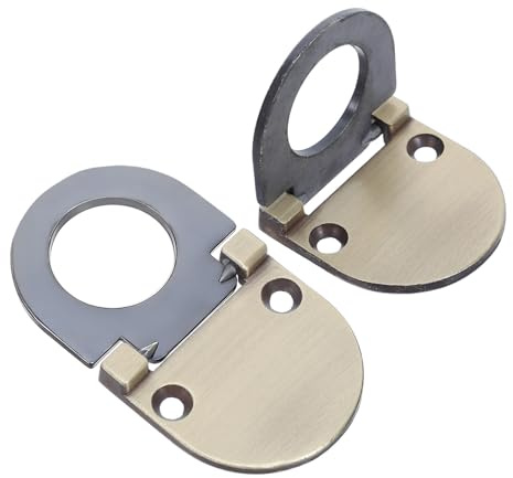 VILLCASE Tiradores de Cajón Empotrados 2 Piezas Aleación de Zinc Color Bronce Verde Antiguo, Manijas Ocultas para Puertas y Muebles de Cocina, Diseño Discreto para Armarios y Tocadores