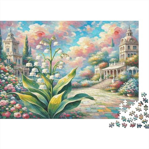 Peace Lily Jigsaw Puzzles 1000 Piece Recycled Paper for Adults GardenPuzzle Impossible Hard Educational Challenge Game Wall Decor Great Gift Idea 38x26cm/1000pcs