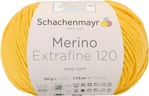 Schachenmayr Merino Extrafine 120 9807552-10123 honig Handstrickgarn, Schurwolle