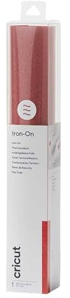 Cricut Glitter Iron On | Red | 48cm (19) | Heat Transfer Vinyl Roll (HTV) | for use with All Cricut Cutting Machines