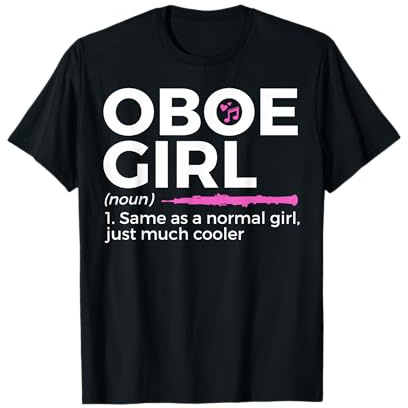 Divertente Oboe Ragazza Definizione Divertente Oboe Maglietta