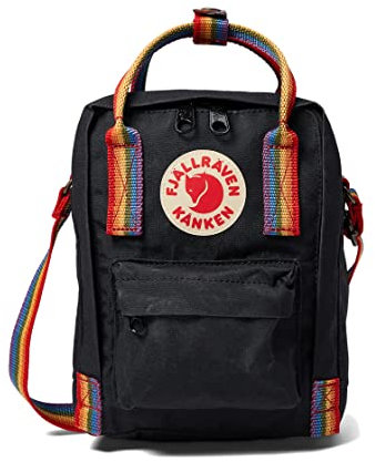 Fjällräven Unisex Kånken Rainbow Sling rucksack, Schwarzes Regenbogenmuster (Mehrfarbig), Einheitsgröße