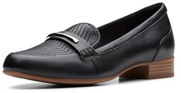 Clarks Mocassins Juliet Aster pour Femme, Cuir Noir, 39 EU
