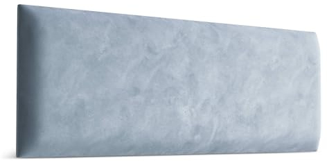 Muralo - Samt Wandkissen Stoff Polster-Paneel für Schlafzimmer Wohnzimmer Bett Wandpolster Bettkopfteil Lendekissen Modern Luxus Gepolstert Magic Velvet (Blau, 90 cm x 30 cm)