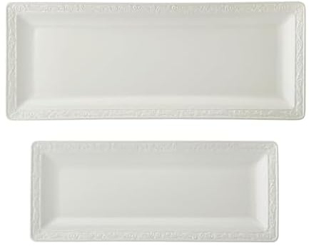 Mikasa Italian Countryside Serving Platter Bread Trays, Set of 2, 12 Inch and 15 Inch